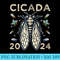 Funny Cicadas Invasion 2024 Brood Bug Lover Entomologist Zip Hoodie - Sublimation PNG Designs - Stunning Sublimation Graphics