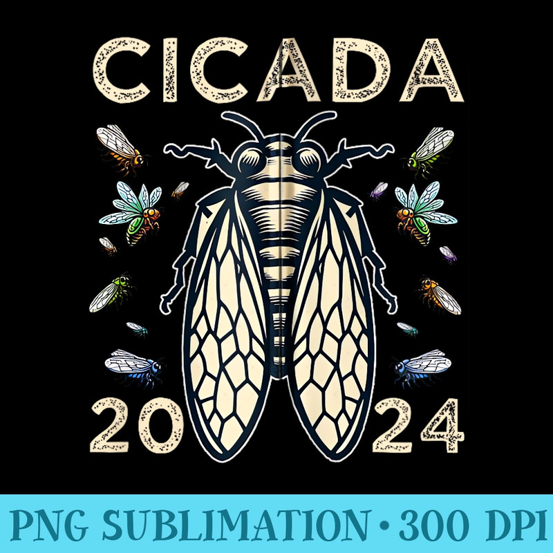 Funny Cicadas Invasion 2024 Brood Bug Lover Entomologist Zip Hoodie - Sublimation PNG Designs - Stunning Sublimation Graphics