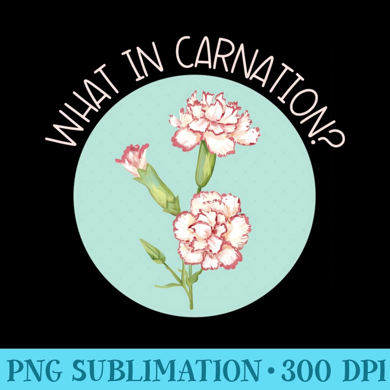 What In Carnation Floral Designer Flower Arranger Florist - Digital PNG Artwork - High Resolution And Print-Ready Designs