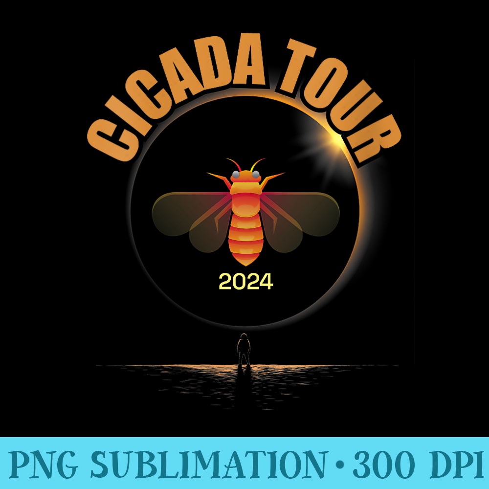 Womens Cicada Tour 2024 Bug Insect Invasion The Year Of The Cicada - Sublimation PNG Designs - Boost Your Success with this Inspirational PNG Download