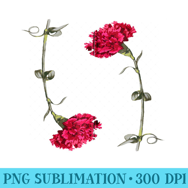 Carnation Rotation Seamless Floral Pattern Zip Hoodie - Unique Sublimation PNG Download - Perfect for Creative Projects
