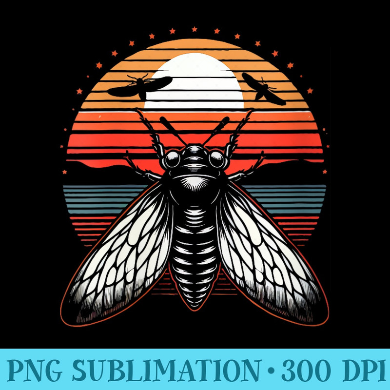 Womens The Great Cicada Comeback 2024 Natures Symphony Cicada Fest - PNG Design Files - Instant Access To Downloadable Files