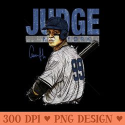 aaron judge new york y stare - ready to print png designs