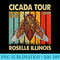 Womens Cicada Invasion Roselle Illinois Cicada Tour 2024 - Unique PNG Artwork - Fashionable and Fearless