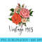 59th Birthday Women Vintage 1965 Cute Rose Carnation Flower - PNG Clipart - Unique And Exclusive Designs
