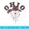 Womens Ohio Carnation Sketch - Unique Sublimation patterns - Bring Your Designs to Life