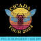 Womens Retro Vintage Cicada Tour 2024 Year Of The Cicada Emergence - High Resolution PNG Designs - Boost Your Success with this Inspirational PNG Download