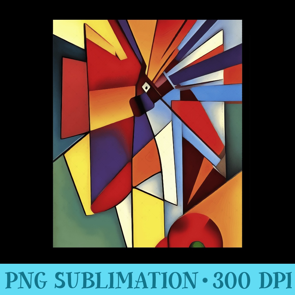 Red Carnation In A Vase Geometric Abstract Art - Unique Sublimation PNG Download - Perfect for Creative Projects