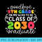 Goodbye 5th Grade Class Of 2030 Graduate 5th Grade Cute - Transparent PNG download - Eco Friendly And Sustainable Digital Products