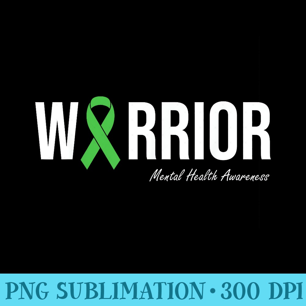Mental Health Awareness Green Ribbon - Sublimation designs PNG - Enhance Your Apparel with Stunning Detail