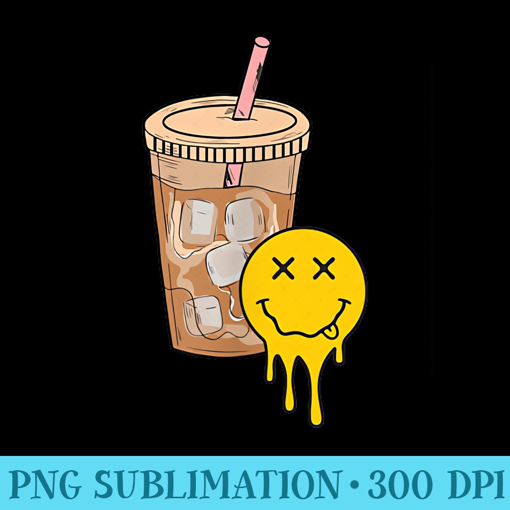 Fueled By Iced Coffee And Anxiety Mental Health Both Design - PNG Image Download - Defying the Norms
