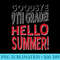 Last Day School Goodbye Ninth Grade Hello Summer RB - PNG Templates Download - Instant Access To Downloadable Files