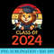 Lion Senior Student Class Of 2024 Happy Last Day Of School - Download Shirt PNG - Eco Friendly And Sustainable Digital Products