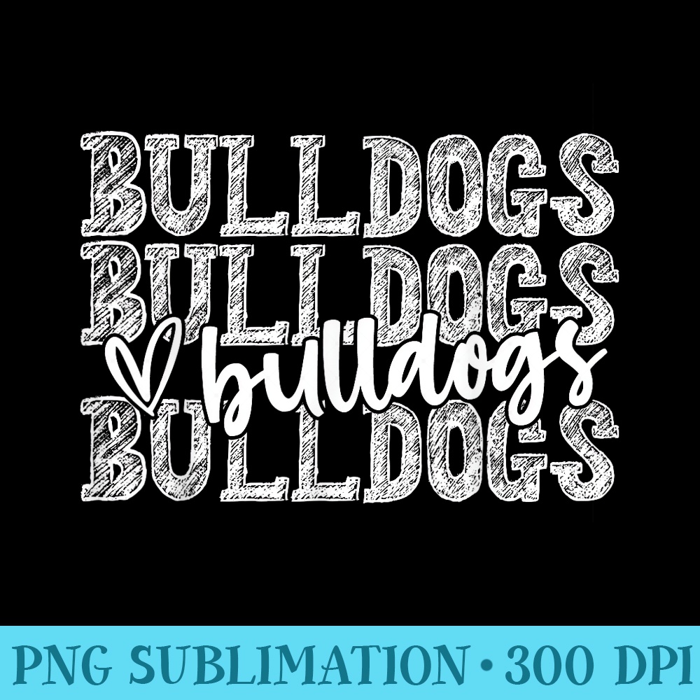 Bulldogs Spirit Wear Game Day School Mascot Sport Fan Team - PNG Image Library Download - Unleash Your Creativity
