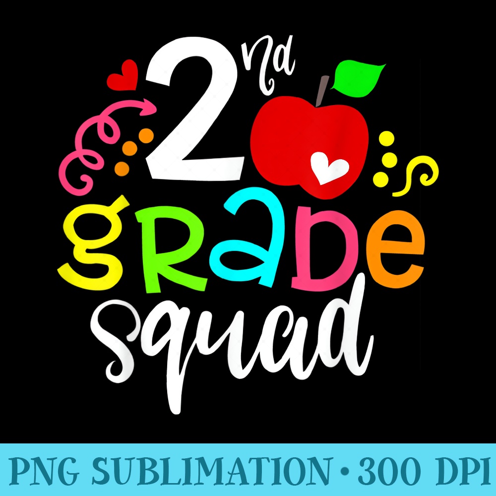 2nd Second Grade Squad Back To School Tshirt - Download Shirt PNG - Defying the Norms