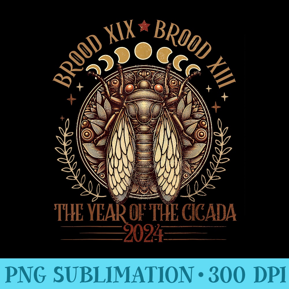 Cicada Tour 2024 - High Resolution PNG Designs - Eco Friendly And Sustainable Digital Products