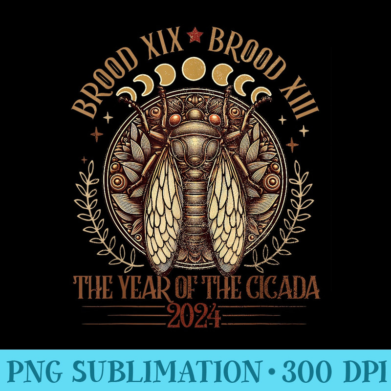 Cicada Tour 2024 - High Resolution PNG Designs - Eco Friendly And Sustainable Digital Products