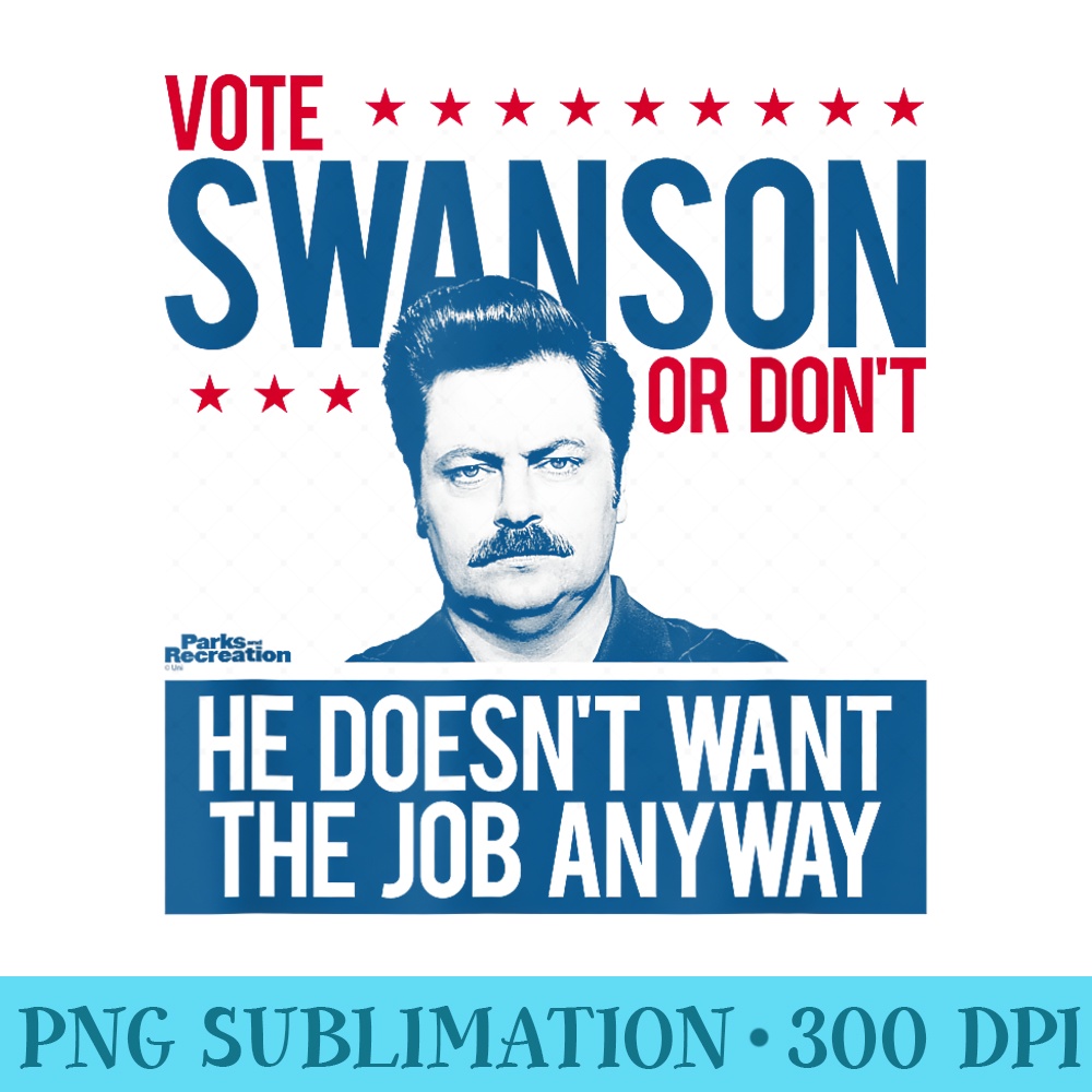 Parks & Recreation Vote Swanson - Mug Sublimation PNG - Premium Quality PNG Artwork