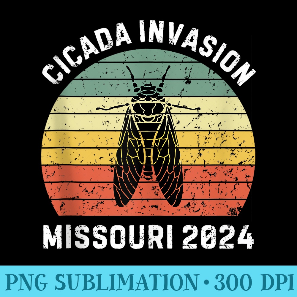 Cicadageddon Invasion Missouri Tour Funny Bugs Insect Humor - PNG Design Files - Perfect for Sublimation Mastery