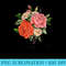 Womens 19th Birthday Women Vintage 2005 Cute Rose Carnation Flower Raglan Baseball - Digital PNG Artwork - Revolutionize Your Designs