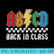 ABCD Back in Class Rocks Back To School Girls Teacher - Sublimation patterns PNG - Perfect for Personalization