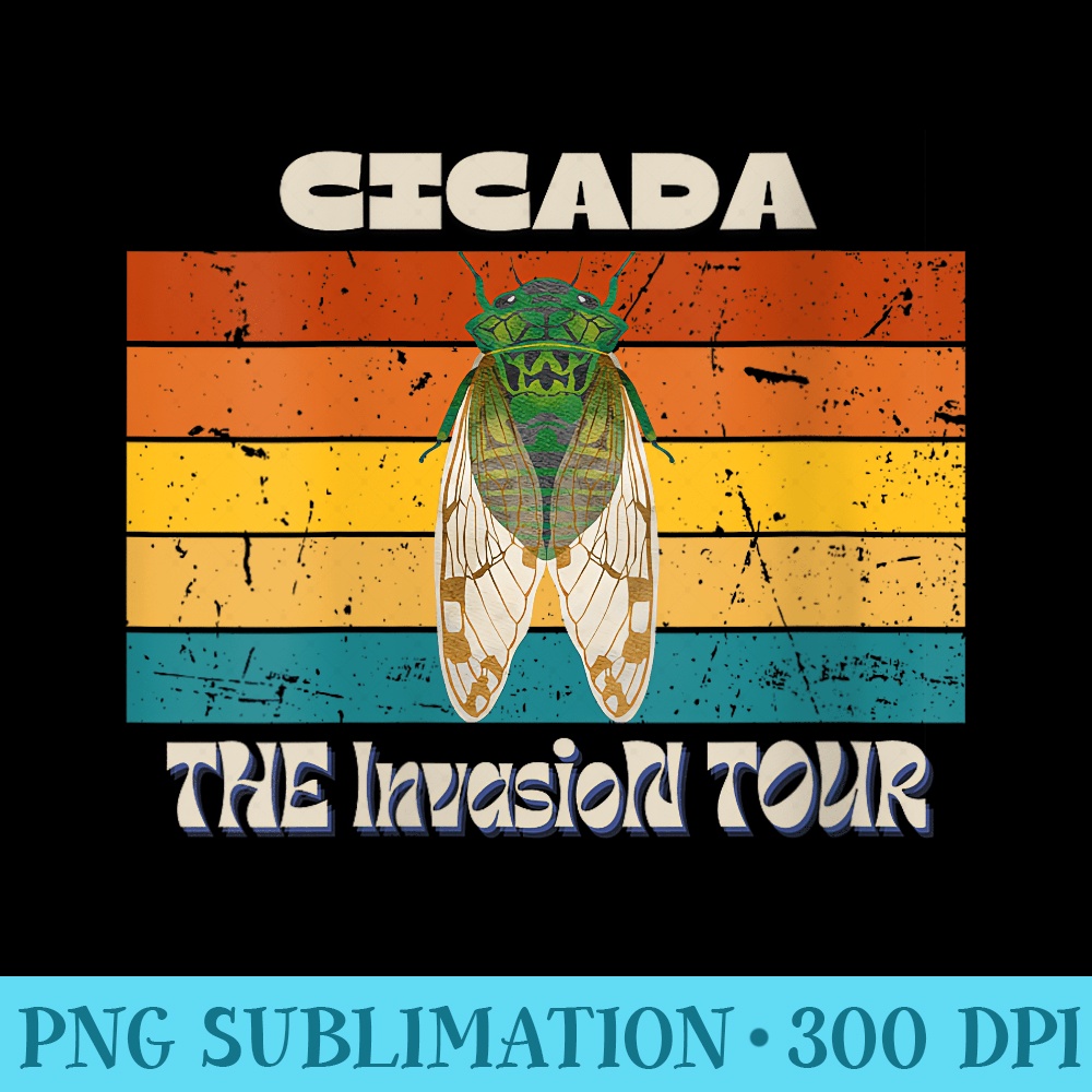 Womens Cicada Tour 2024 Cicada The Invasion Tour 2024 - Trendy PNG Designs - Perfect for Creative Projects