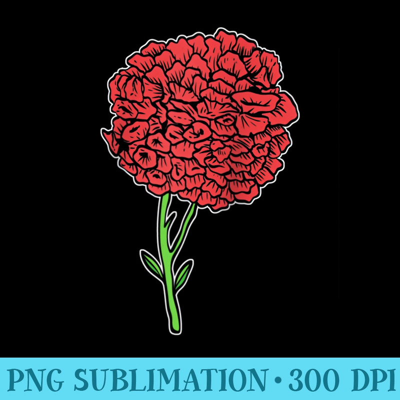 Red Flower Carnation Flower Farmer Or Nature Lover Raglan Baseball - Mug Sublimation PNG - Vibrant and Eye-Catching Typography