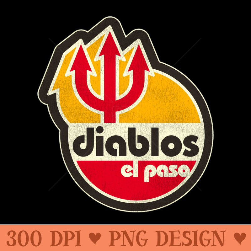 Defunct El Paso Diablos Baseball Team - PNG Art Files - Versatile And Customizable Designs