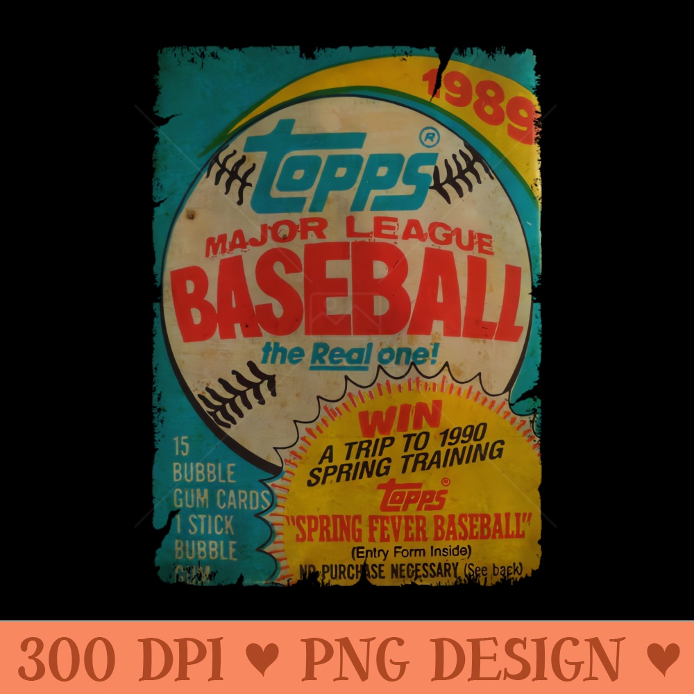 VINTAGE BASEBALL TOPPS A TRIP TO - PNG Prints - Bold & Eye Catching