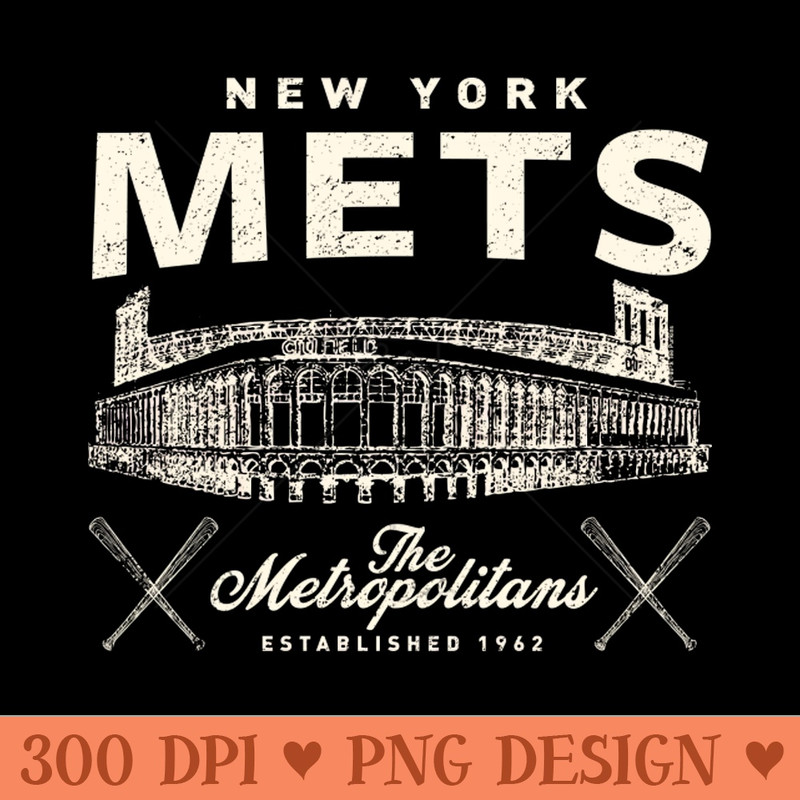 Vintage New York Mets by Buck - PNG Prints - Bold & Eye Catching