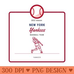new york yankees for baseball lovers 2022 season - digital png downloads