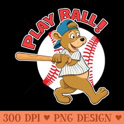 play ball cubs baseball mascot - png download for graphic design