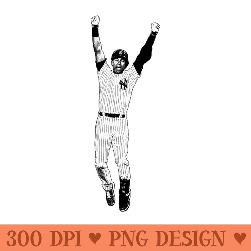 Derek Jeter Jump - Exclusive PNG designs - Bold & Eye Catching
