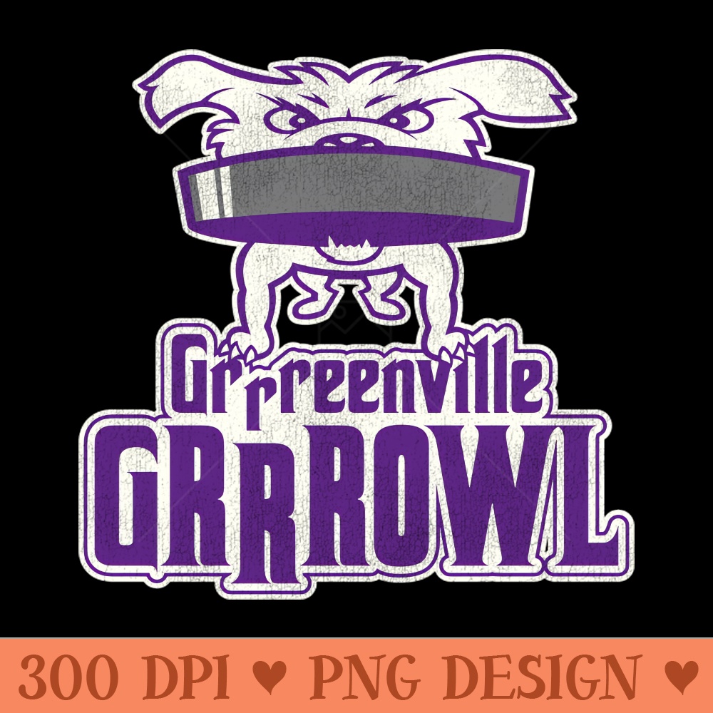 Defunct Greenville Grrrowl Hockey Team - PNG download with transparent background - Eco Friendly And Sustainable