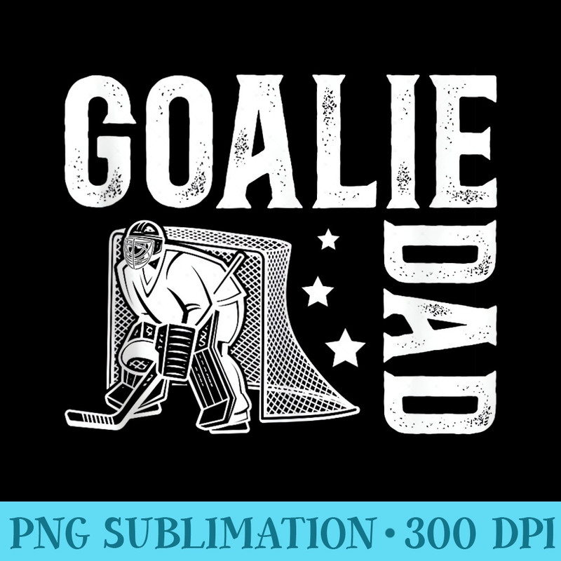 Mens Ice Hockey Goalie Dad Of An Ice Hockey Goalkeeper Father - Shirt Vector Illustration - Eco Friendly And Sustainable Digital Products
