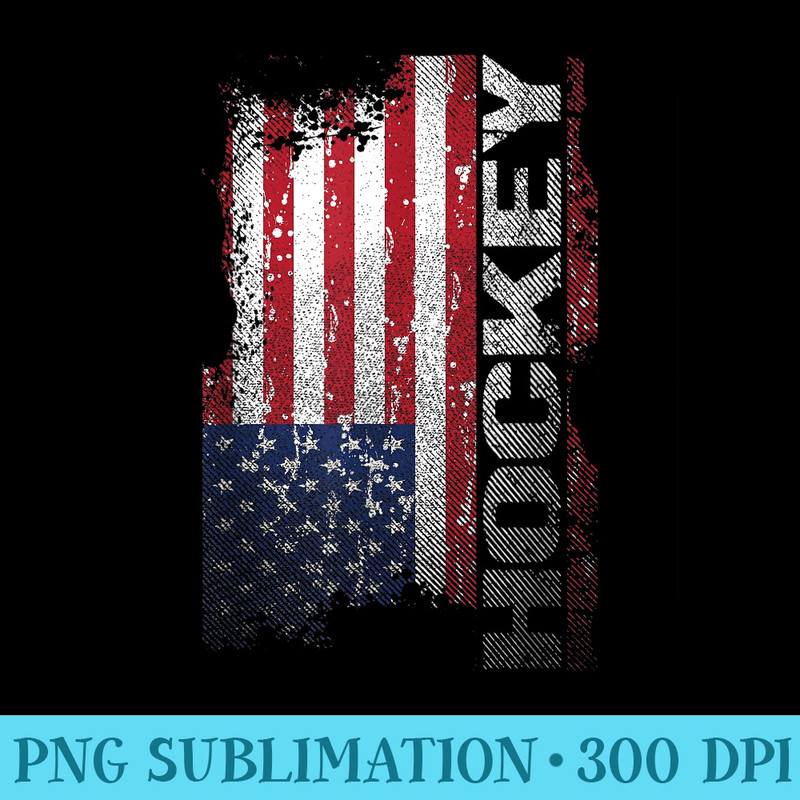 Hockey Player , Cool USA Flag Hockey T - Sublimation templates PNG - Quick And Seamless Download Process