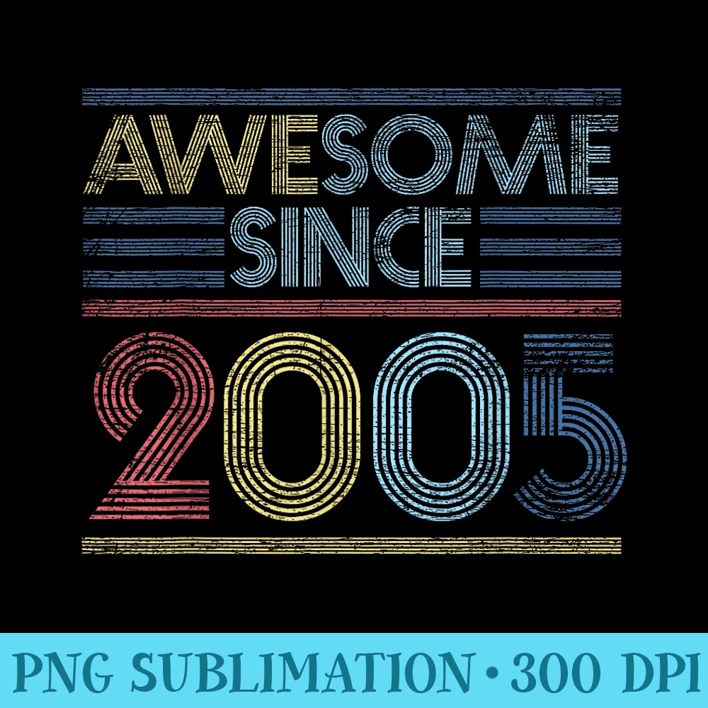 Vintage 17th Birthday Awesome Since - Shirt Vector Art - Unleash Your Inner Rebellion