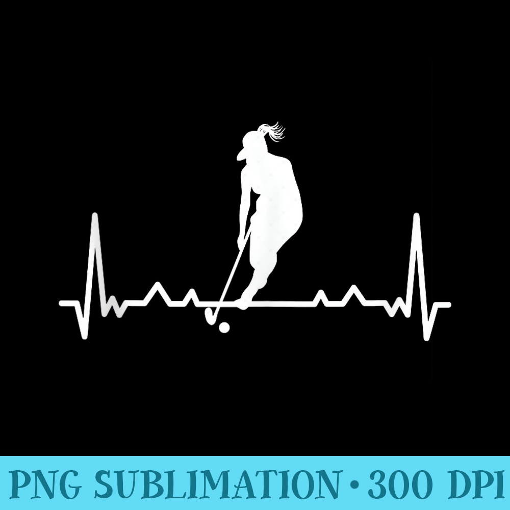 Funny hockey Heartbeat for women and girls,hockey - PNG Download Source - Spice Up Your Sublimation Projects