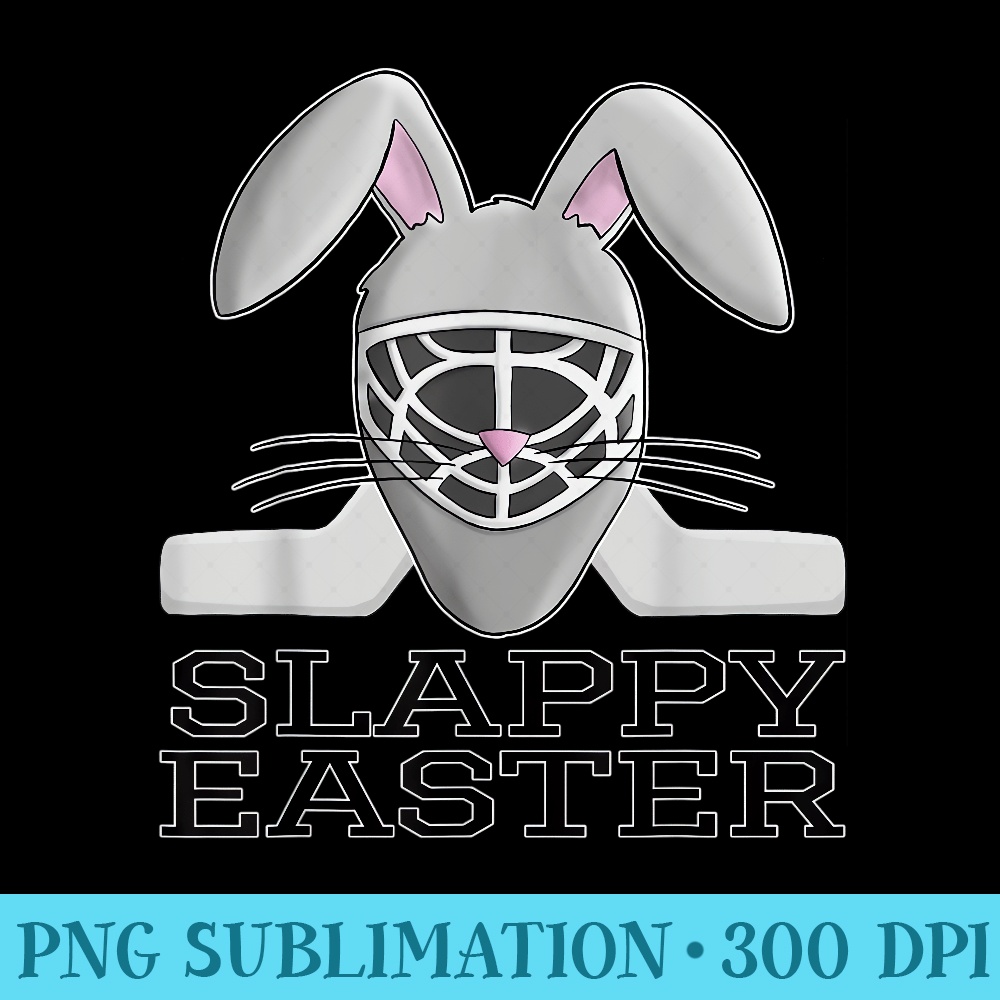Fun Ice Hockey Easter Bunny Slappy Easter T for - Sublimation images PNG download - Unlock Vibrant Sublimation Designs