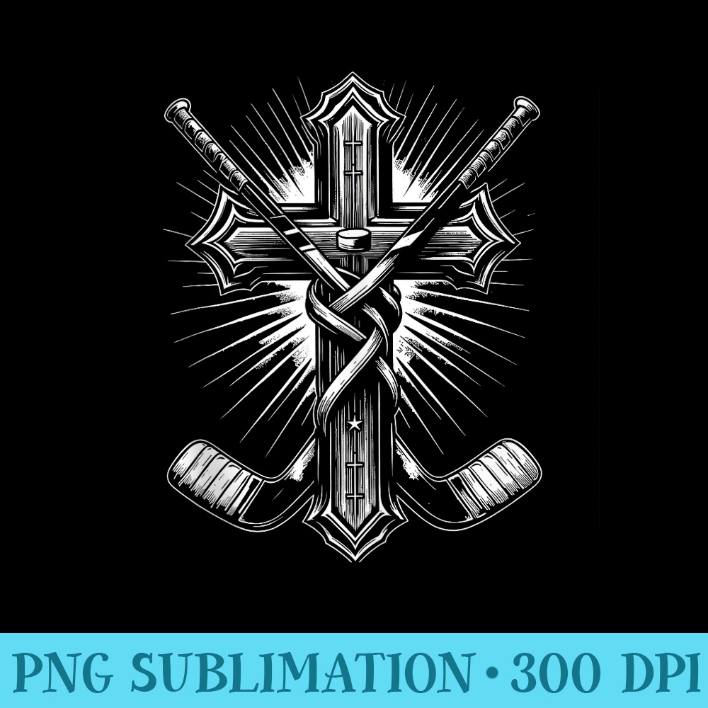 Ice Hockey Goalie Goalkeeper Christian Cross Hockey - PNG Download Gallery - Lifetime Access To Purchased Files