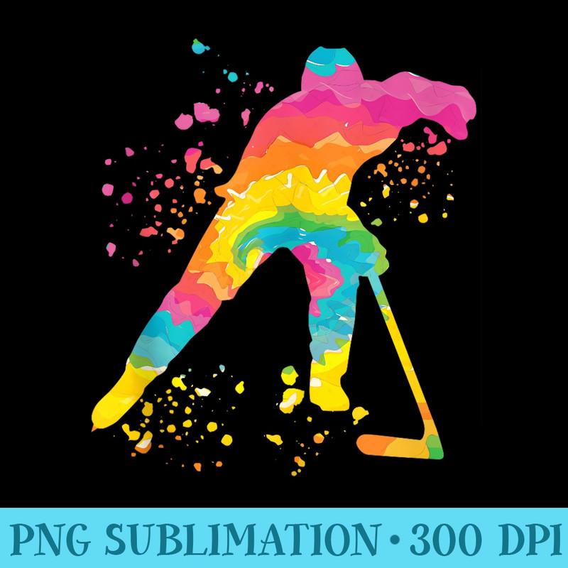 Ice Hockey Player Colorful Ice Hockey - PNG Download - Unleash Your Inner Rebellion