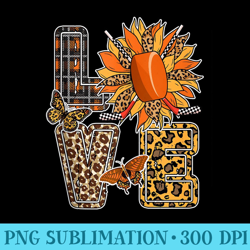 LOVE Ice Hockey Leopard Flowers Matching Player - Shirt Graphics for Download - High Resolution And Print-Ready Designs