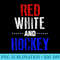Hockey Sports Funny 4th of July USA America - Shirt Mockup Download - Lifetime Access To Purchased Files