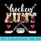 Hockey Aunt Flowers Aunt Of A Hockey Player Auntie - Shirt Vector Illustration - Vibrant and Eye-Catching Typography