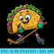Taco Playing Hockey Funny Hockey Mexican Cinco De Mayo - Shirt Graphic Resources - Perfect for Personalization