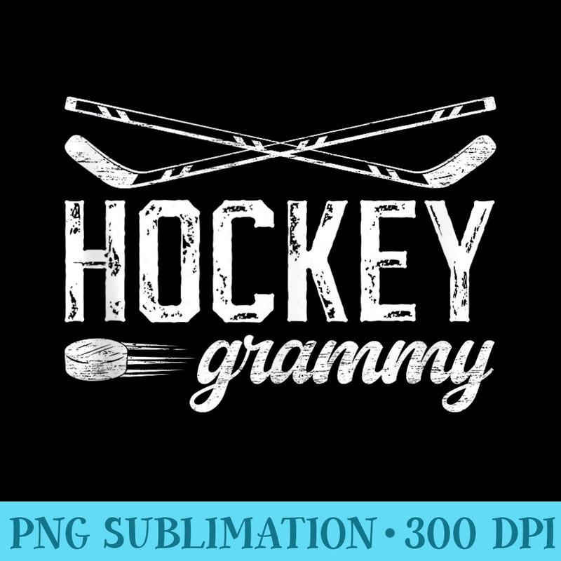 Hockey Grammy Grandma Grammy Of A Hockey Player Grammy - Blank Shirt Template PNG - Premium Quality PNG Artwork
