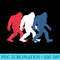 4th of July Bigfoot Red White and Blue Sasquatch Merica - Ready To Print PNG Designs - Trendsetting And Modern Collections