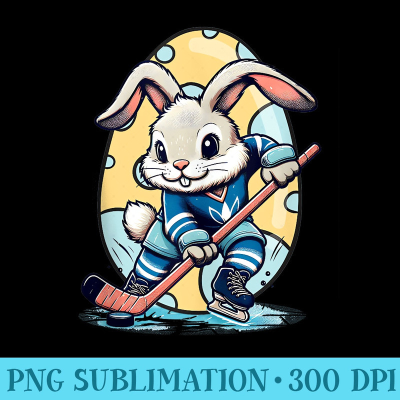 Easter Bunny Ice Hockey Basket Stuffer Girls ns - PNG Download Clipart - Unlock Vibrant Sublimation Designs