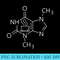 Caffeine Molecule Chemical Coffee lover Chemistry Scientist - PNG File Download - Instantly Transform Your Sublimation Projects