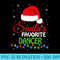 Santas Favorite Dancer Santa Hat Lights. Funny Christmas - PNG Download Transparent Background - Enhance Your Apparel with Stunning Detail